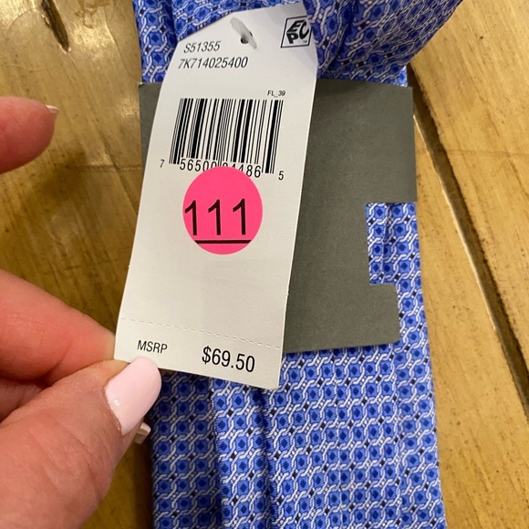 Michael Kors Blue Patterned Men's Tie NEW - Picture 5 of 9